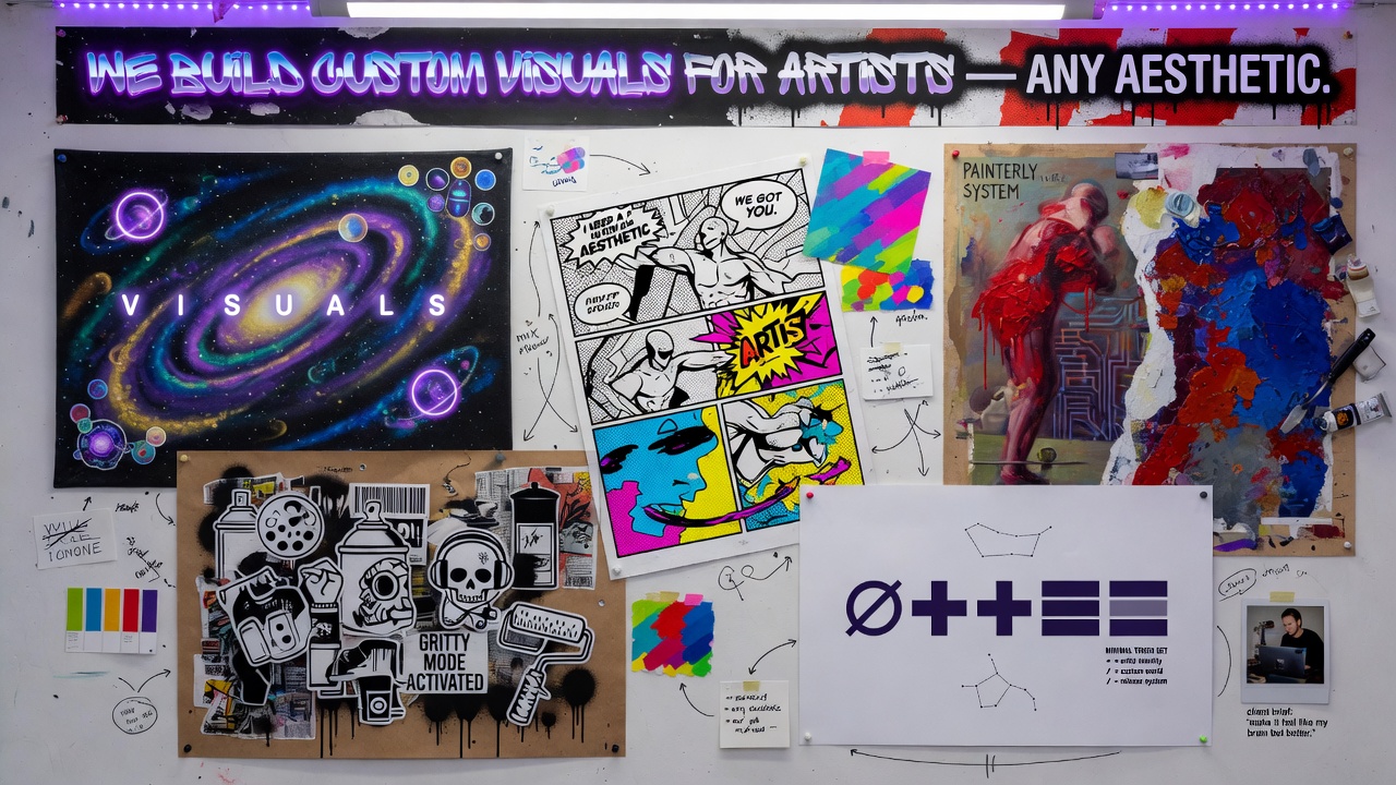 Custom visuals built for artists across aesthetics