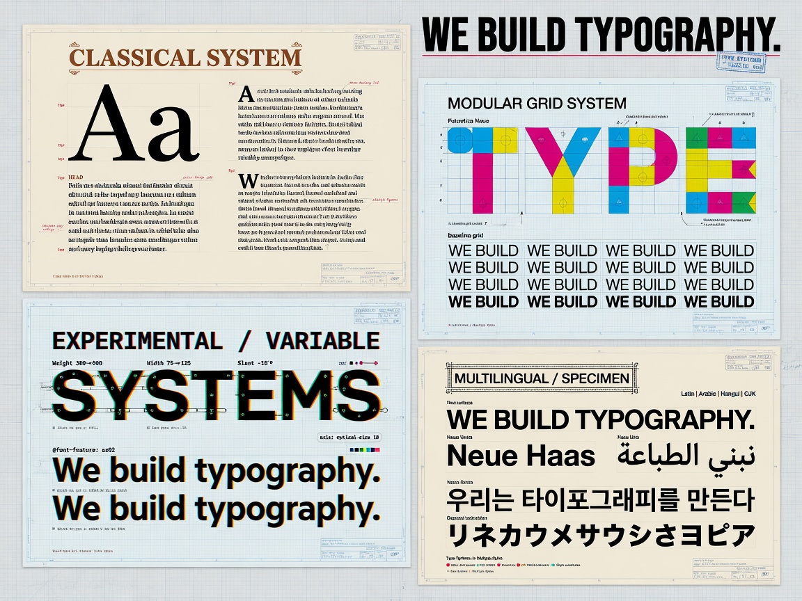 Typography systems across multiple styles