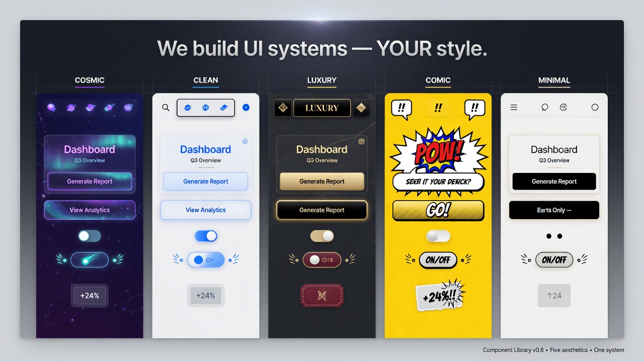 UI systems built across any aesthetic
